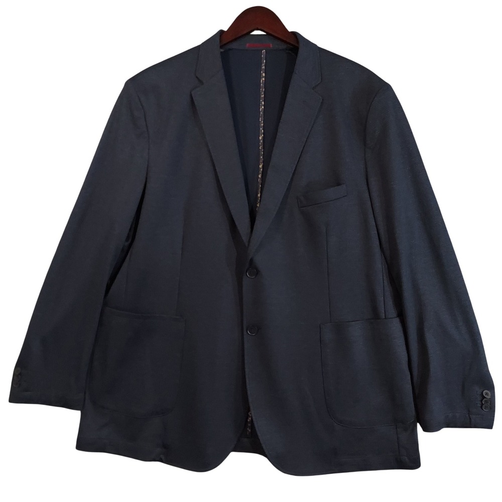 Johnston & Murphy Blazer Mens XXL Navy Blue XC Flex Stretch Sport Coat